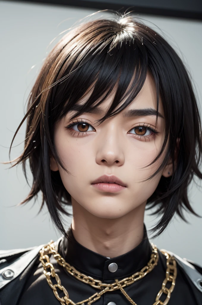 アニメ, naughty man, offwhite, Bblack hair, dark brown eye 
