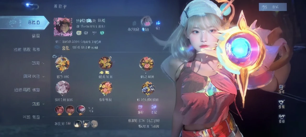 ((Best Quality, 8K, Masterpiece: 1.3)), (Flower Cap: 1.3), Focus: 1.2, Perfect Body Beauty: 1.4, Buttocks: 1.2, (Layered Haircut: 1.2)), (Dark Street: 1.3), Highly Detailed Face and Skin Texture, Full Body, Delicate Eyes, Double Eyelids, Whitened Skin, Long Hair, (Round Face: 1.5), (Loose Crop Top, Shorts: 1.6)
