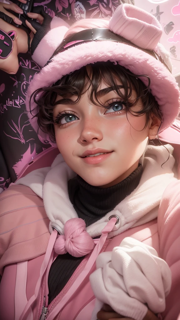 Girl in a pink gaming chair