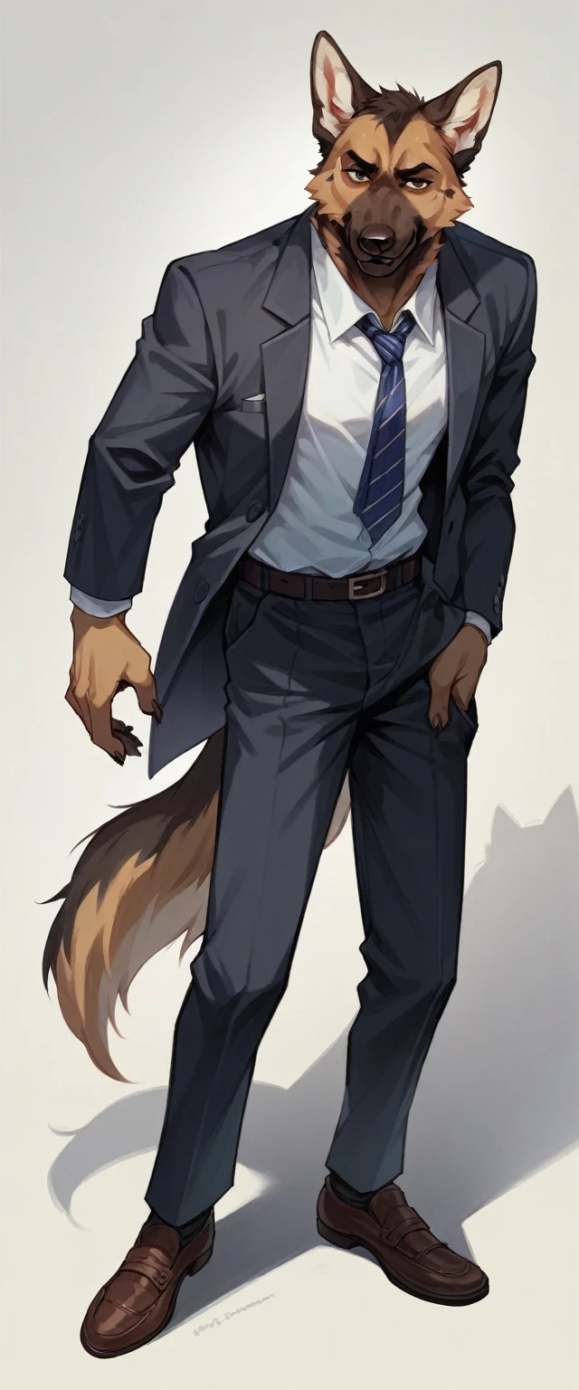 German Shepherd in a suit