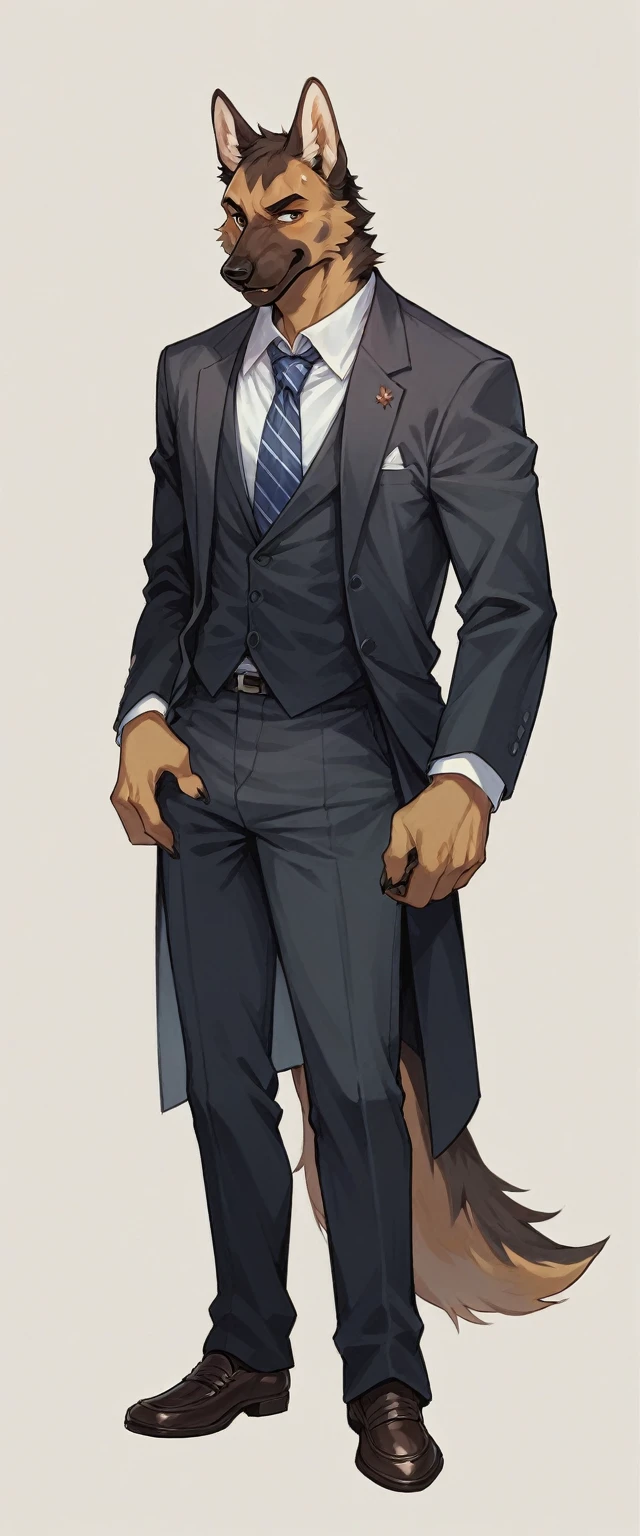 German Shepherd in a suit