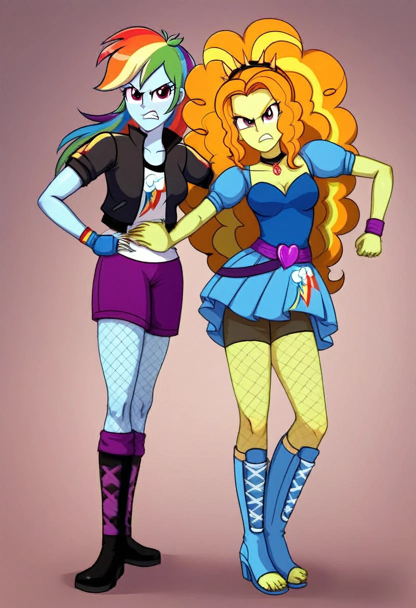 Eqg adagio in angry   in fishnet tights  b locked in a dungeon boxing rainbow dash 