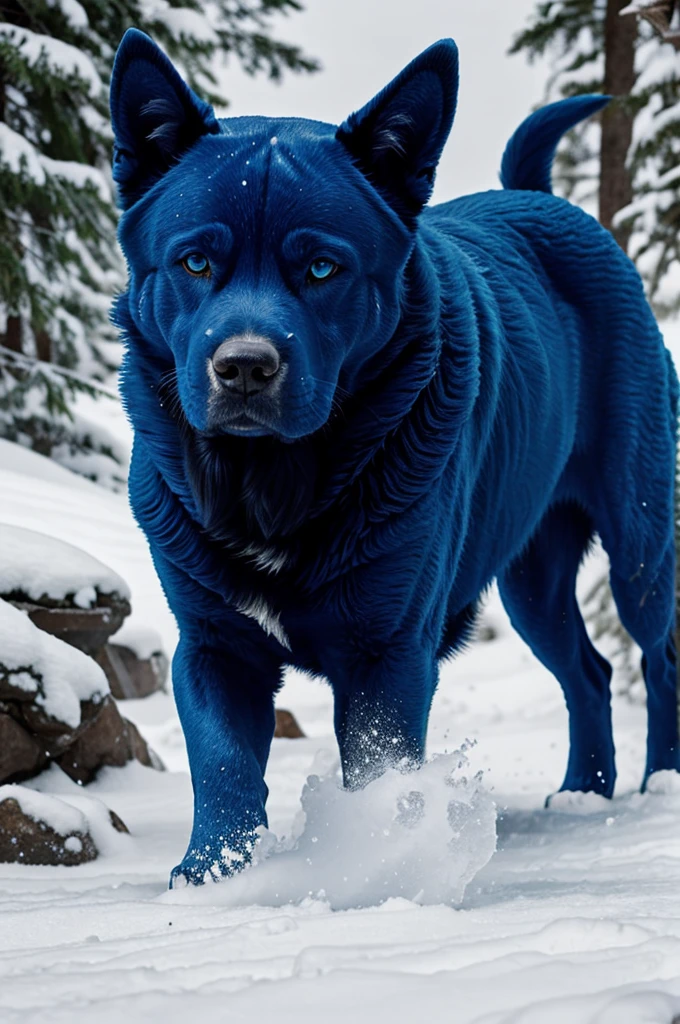 Epic strong blue dog