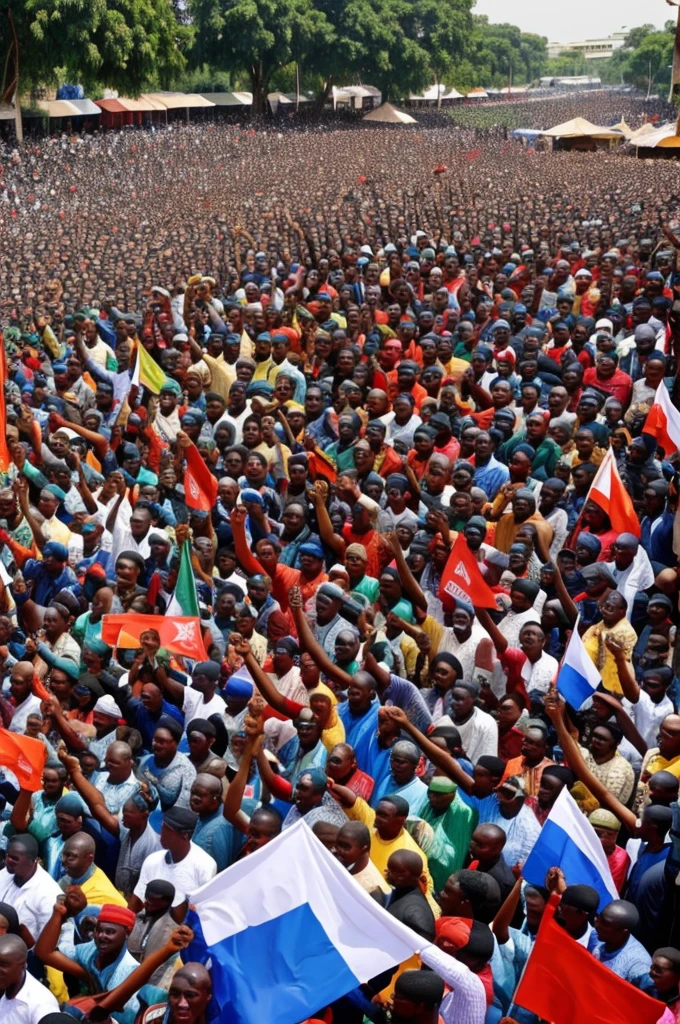 Create a Mammoth Crowd of an APC Supporters Supporting Honourable JIBRIN Maigari as the State Governor