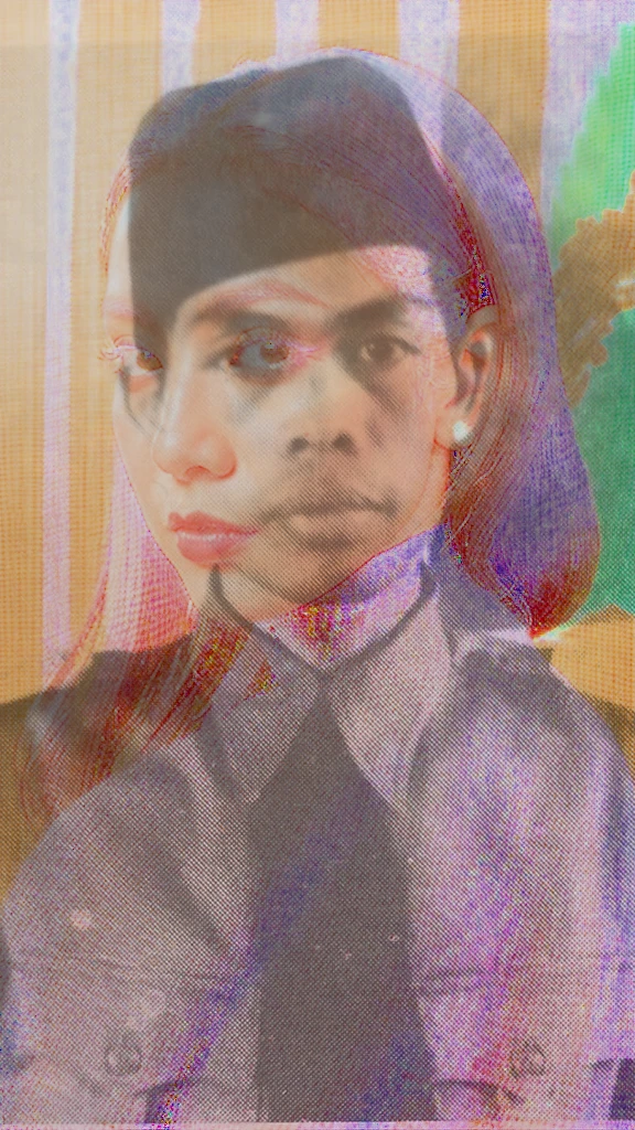 Photo of a teacher wearing a black traditional Indonesian peci, dressed for daily work, eye details, nose details, mouth details, face details, background details, in 1940s style, warna natural, pencahayaan studio,4k, best quality, high resolution, masterpiece 