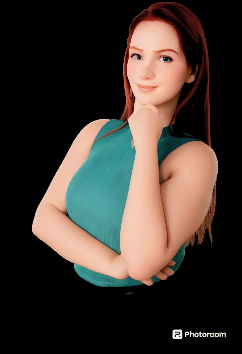 young redhead, smart, in elegant formal clothes, looking confident, strong and fearless.