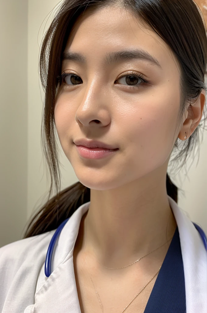 ((Highest quality)), ((masterpiece)), (detailed),Perfect Face,Japanese,Female doctor,White