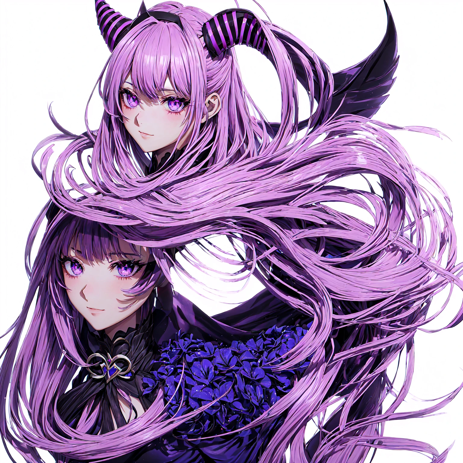 anime girl avec des cornes et des yeux violets assis sur un cercle rouge, démon anime fille, démon mika kurai, fille démon, Gapmoe Yandere, démon Giesha, Gapmoe Yandere grimdark, style artistique anime moe, portrait of fille démon, fille monstre anime, dans un style anime, fille conçoit des cornes luxuriantes, yandere, dans un style animé