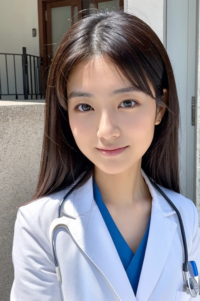 ((Highest quality)), ((masterpiece)), (detailed),Perfect Face,Japanese,Female doctor,White