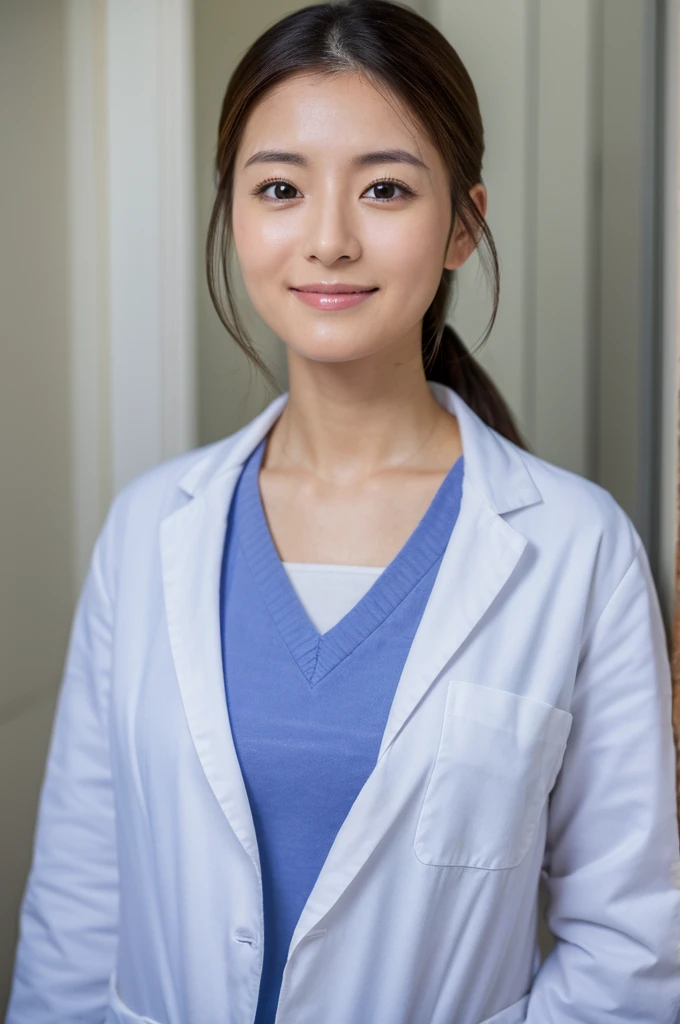 ((Highest quality)), ((masterpiece)), (detailed),Perfect Face,Japanese,Female doctor,White