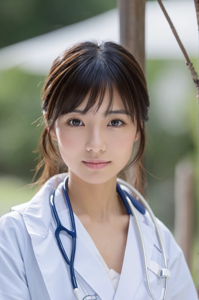 ((Highest quality)), ((masterpiece)), (detailed),Perfect Face,Japanese,Female doctor,White