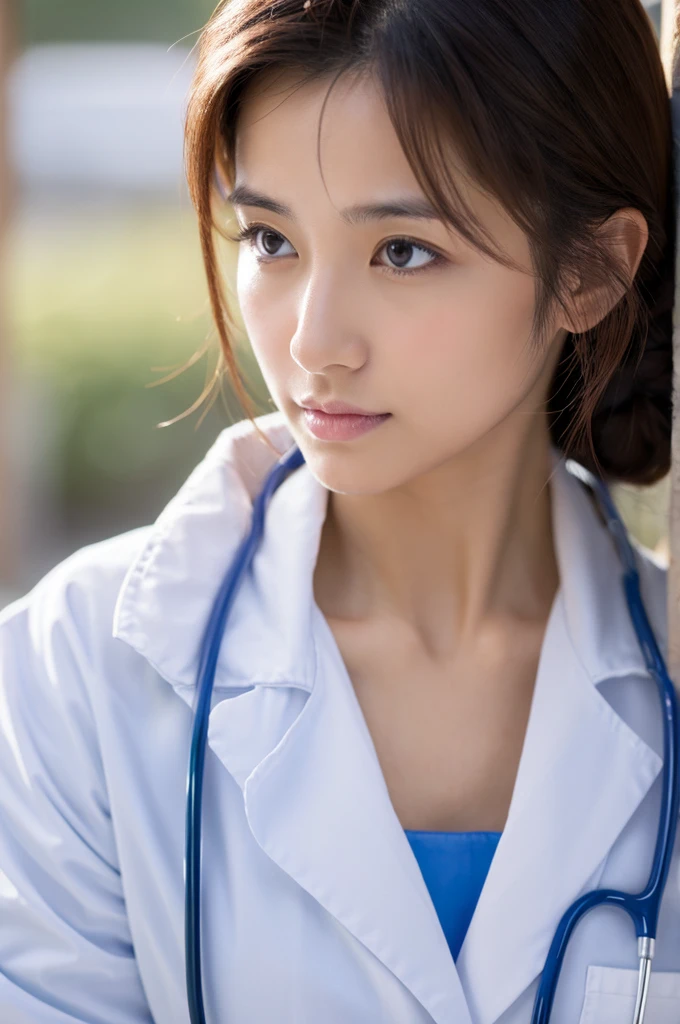 ((Highest quality)), ((masterpiece)), (detailed),Perfect Face,Japanese,Female doctor,White