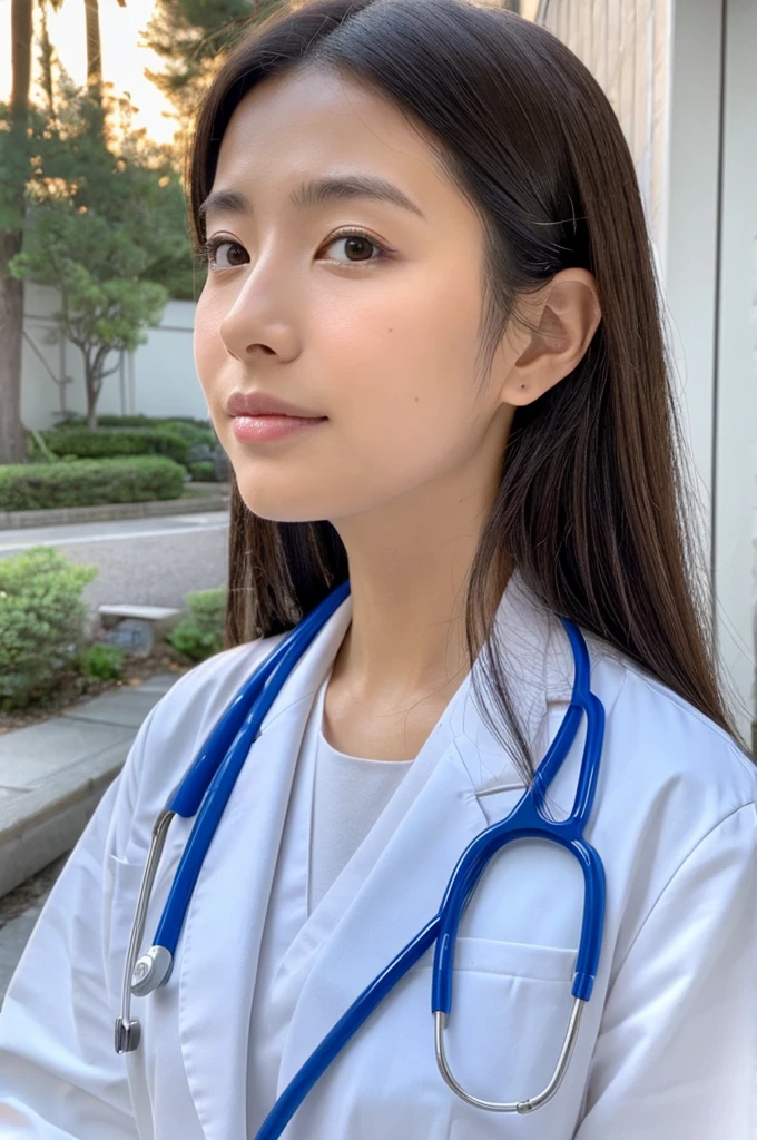 ((Highest quality)), ((masterpiece)), (detailed),Perfect Face,Japanese,Female doctor,White