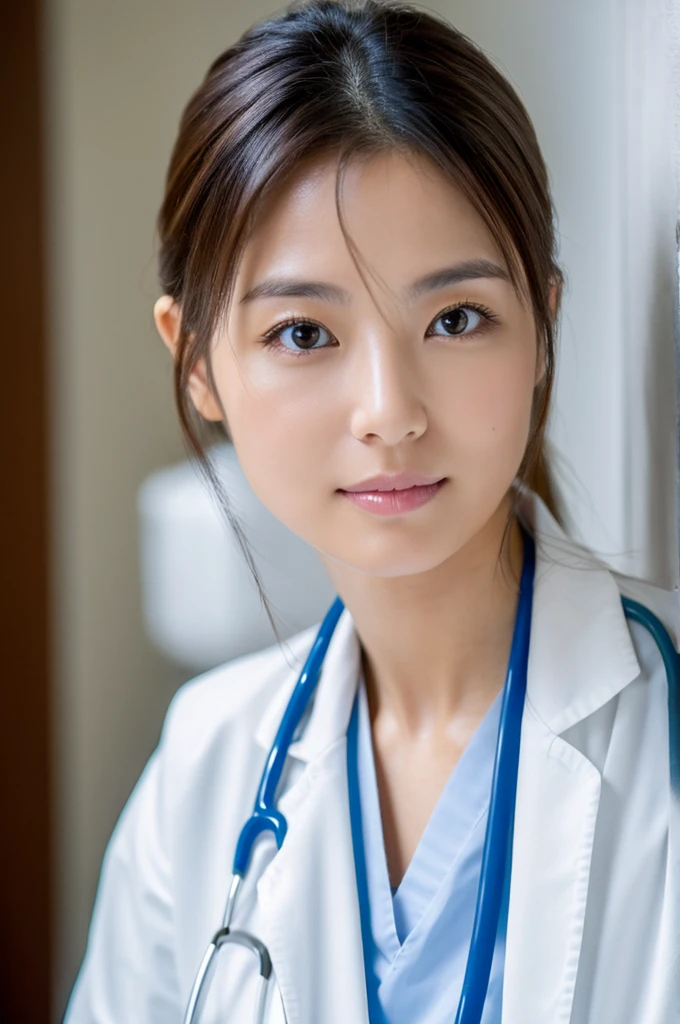 ((Highest quality)), ((masterpiece)), (detailed),Perfect Face,Japanese,Female doctor,White