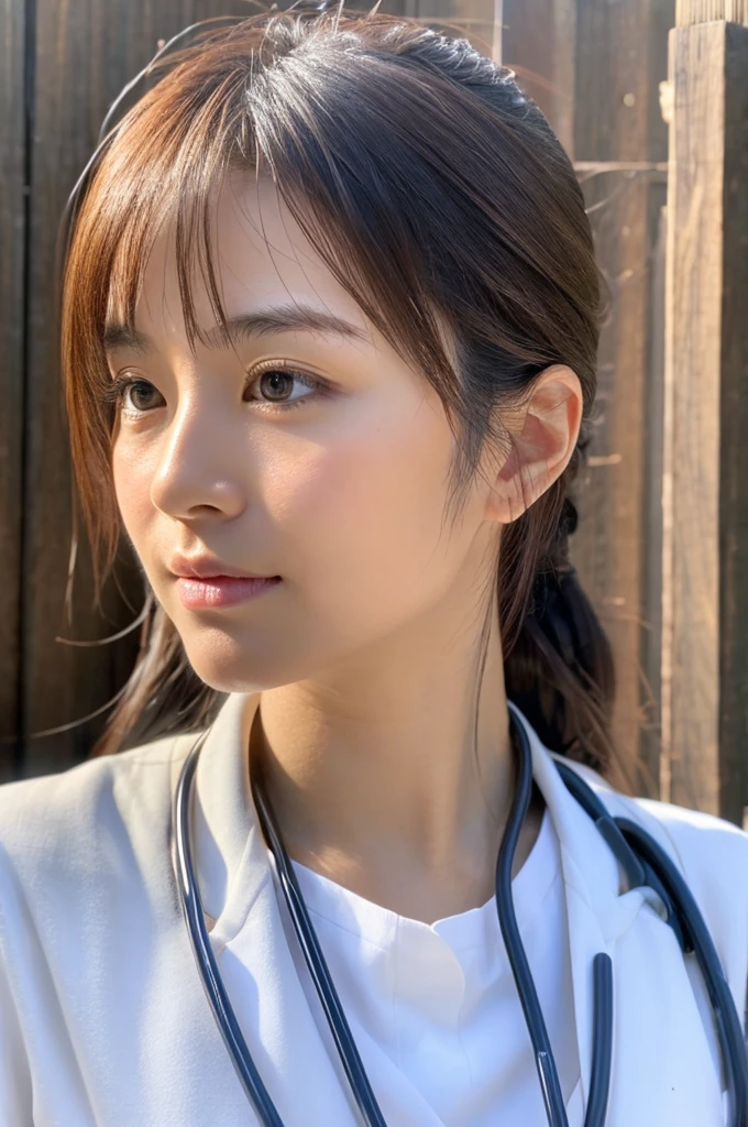 ((Highest quality)), ((masterpiece)), (detailed),Perfect Face,Japanese,Female doctor,White
