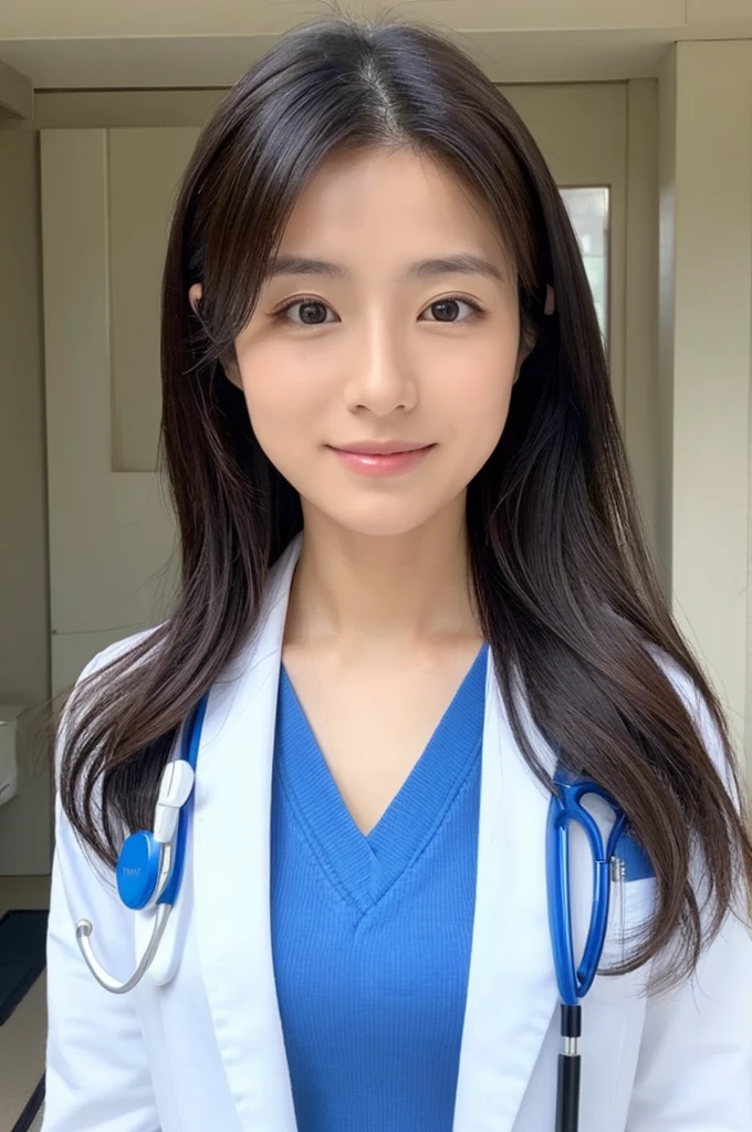 ((Highest quality)), ((masterpiece)), (detailed),Perfect Face,Japanese,Female doctor,White