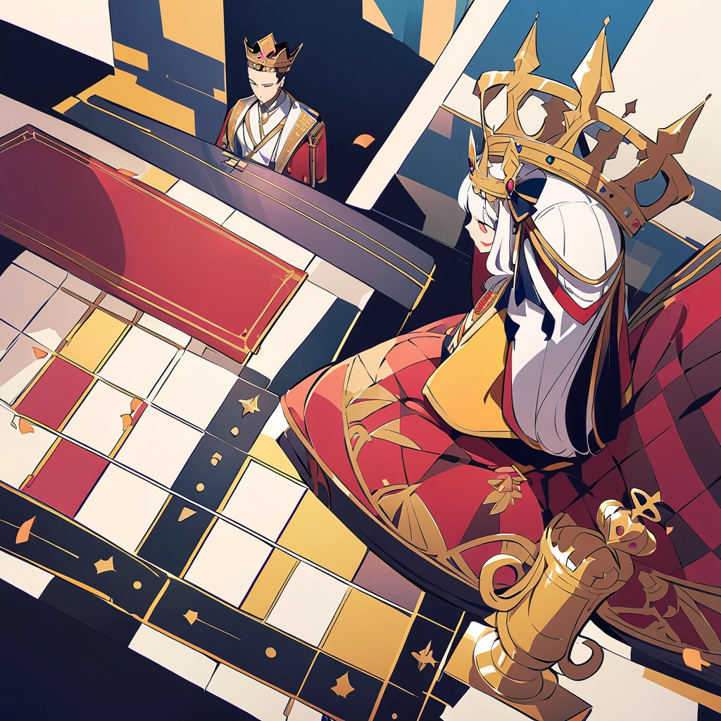 King and Queen on a chessboard