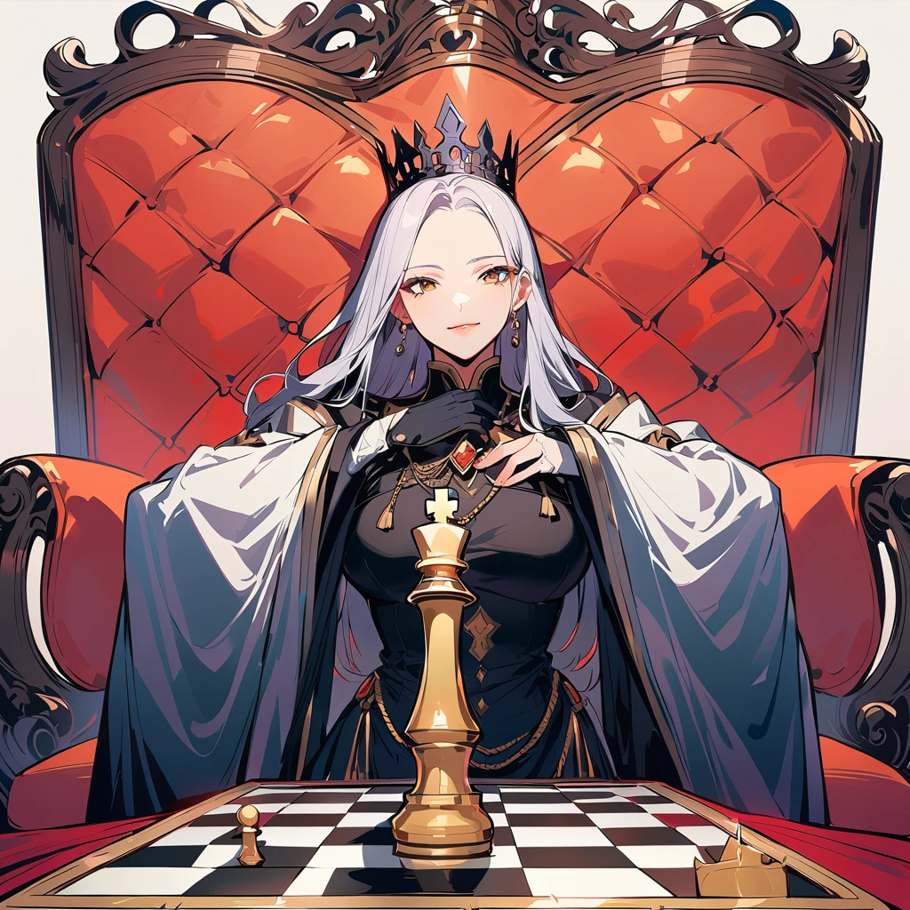 King and Queen on a chessboard