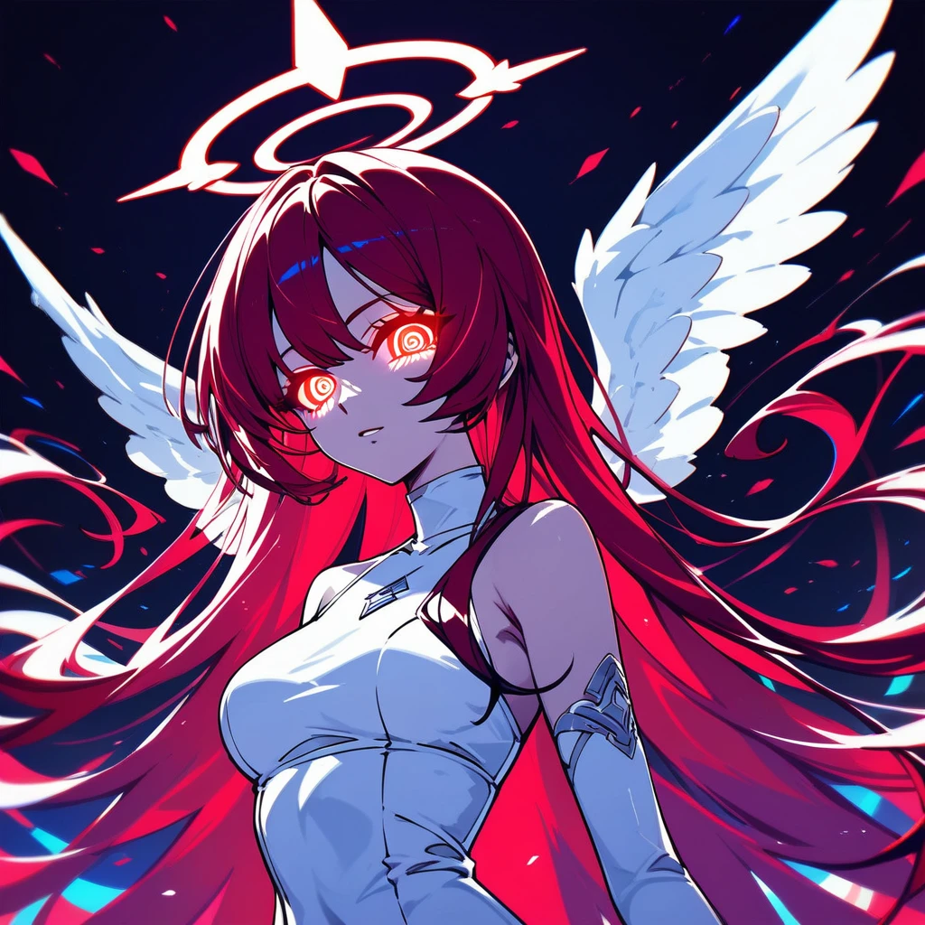  (score_9,score_8_up,score_7_up,score_6_up,score_5_up,score_4_up) with glowing  eyes angel wings and a halo in psychedelic art style

