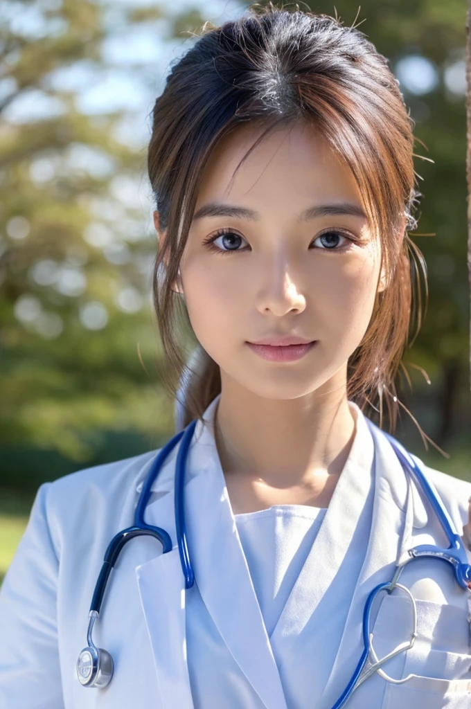 ((Highest quality)), ((masterpiece)), (detailed),Perfect Face,Japanese,Female doctor,White