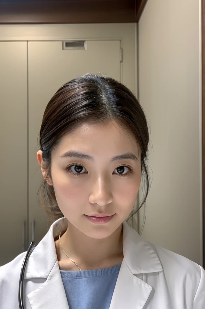 ((Highest quality)), ((masterpiece)), (detailed),Perfect Face,Japanese,Female doctor,White