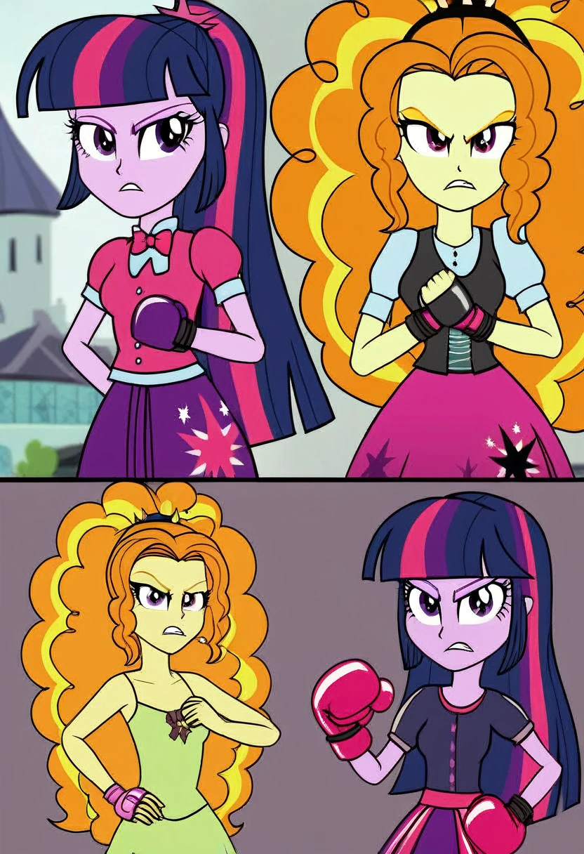 Eqg adagio angry bodystocking costiumme in the castle boxing Twilight sparkle