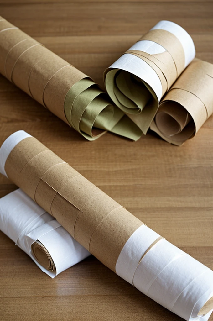 Create a wrapped old paper roll