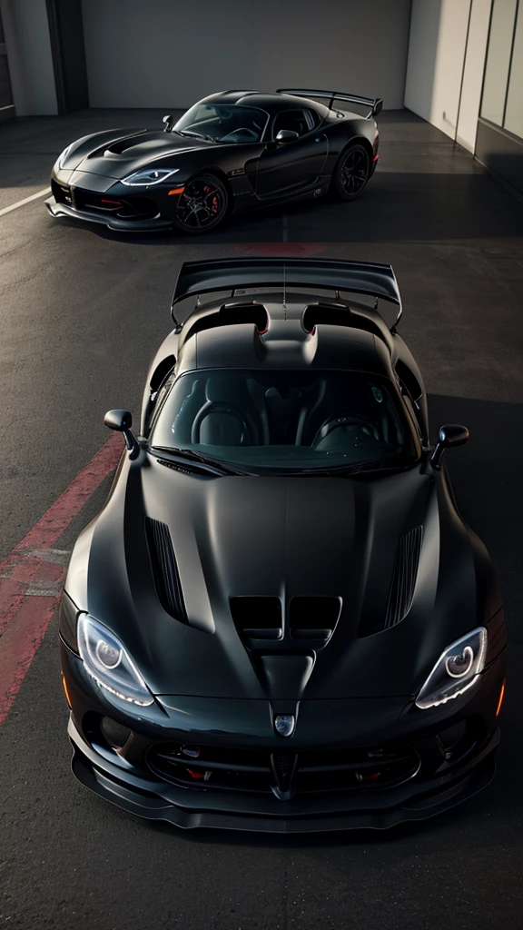 there is a black Dodge Viper sports car parked in front of a large window, sports car in the room, hyper detailed, sports car, sportcar, 8 k octane detailed render, hyperdetailed!, black car, style of gta v artworks, hyper realistic octane render 4k, 8 k octane comprehensive render, octane 4k render, octane 4 k render, octane cgsociety