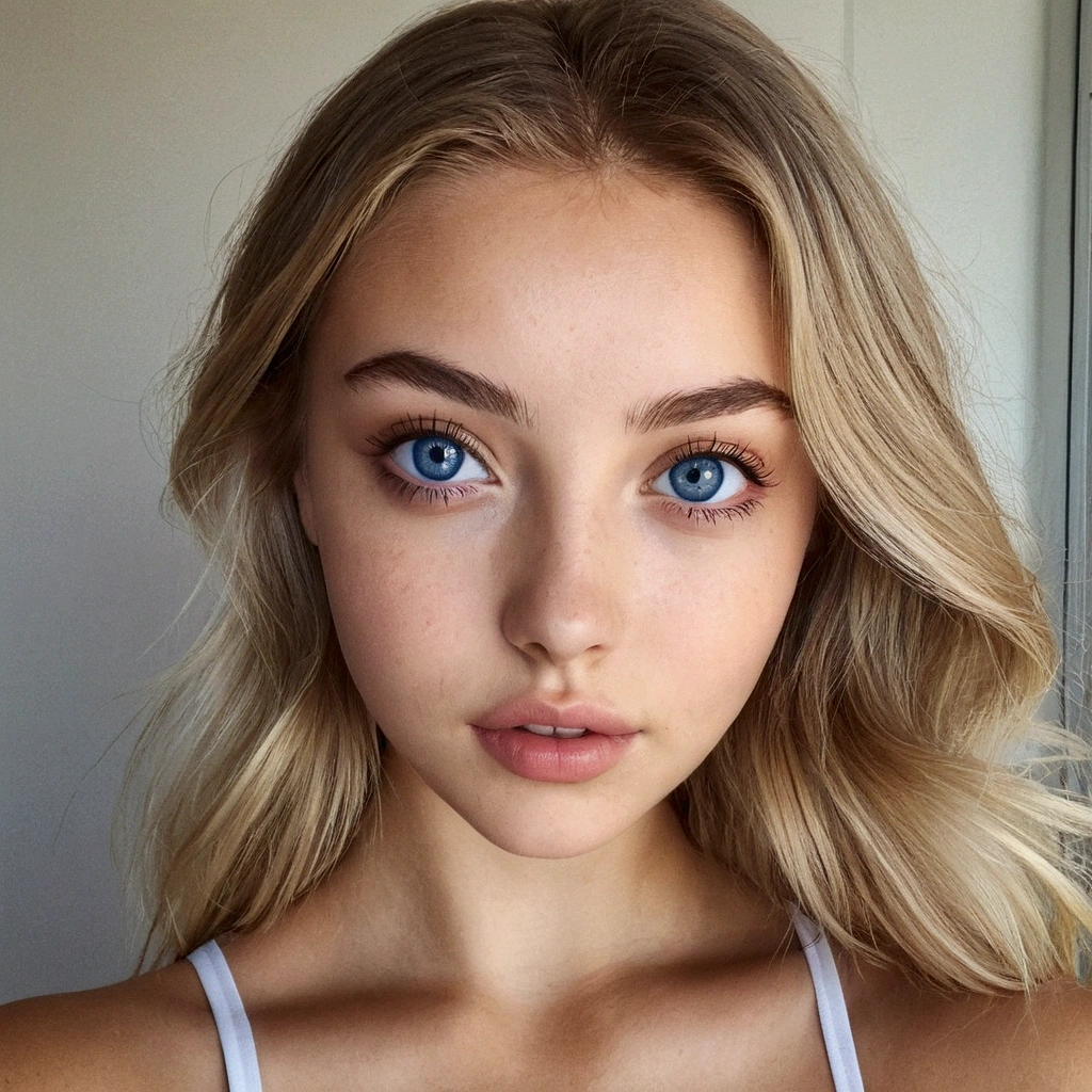 femme avec culotte sexy, fille sexy aux yeux bleus, portrait sophie mudd, portrait corinna kopf, cheveux blonds et grands yeux, Selfie d'une jeune femme, sans maquillage, maquillage naturel, Regarder directement dans la caméra, Visage avec Artgram, superbe photo de tout le corps, dans la sale de bain, clivage,