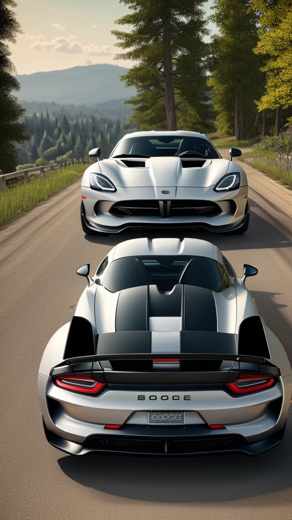 there is a black Dodge Viper sports car parked inside of a glasshouse in front of a large window, with a forest in the background , concept art inspired by Harry Haenigsen, unsplash, photorealism, sports car in the room, hyper detailed, sports car, sportcar, 8 k octane detailed render, hyperdetailed!, black car, style of gta v artworks, hyper realistic octane render 4k, 8 k octane comprehensive render, full body shot, car photoshoot