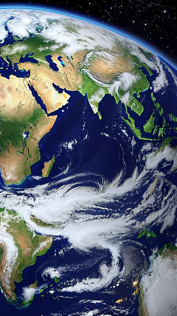 Create a picture of the Earth at war?