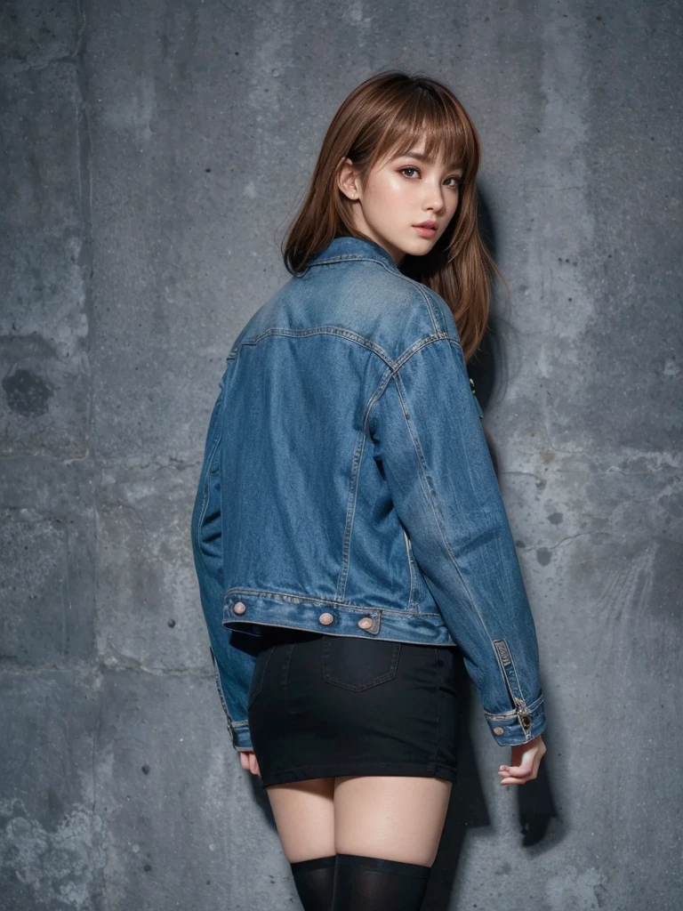 Kasumi, brown eyes, (best quality, ultra-detailed), (realistic:1.37), beautiful and detailed face, ultra-realistic texture, delicate face, delicate body, red lipstick, bright colors. High definition, 8K.