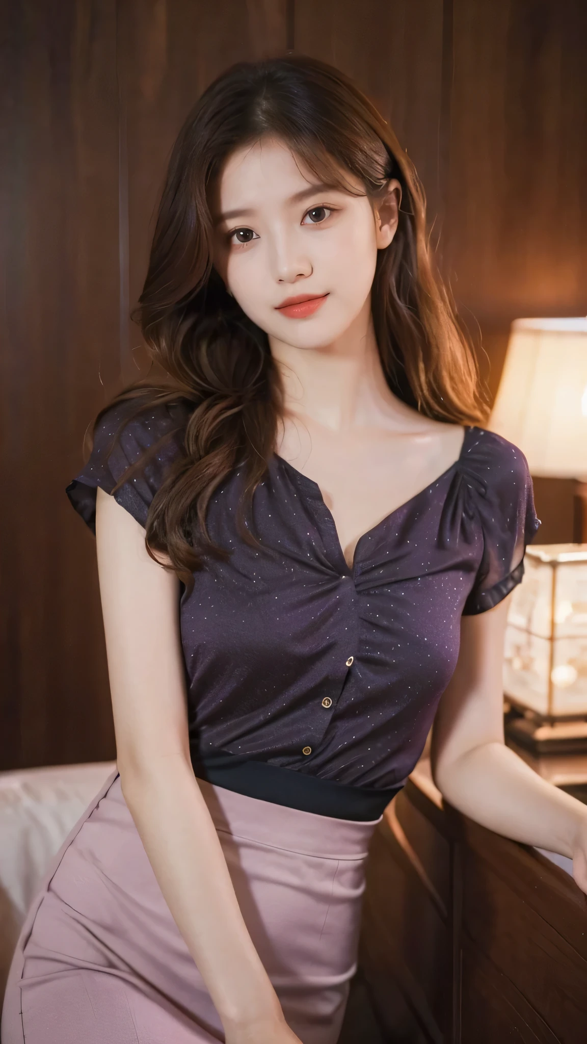 detailed background, masterpiece, best quality, 1 person , curly hair, long hair, purple eyes, star in eye ,red ♥️ ♥️ ♥️ ♥️ ♥️ ♥️ ♥️ ♥️ ♥️ ♥️ Strapless blouse, long skirt