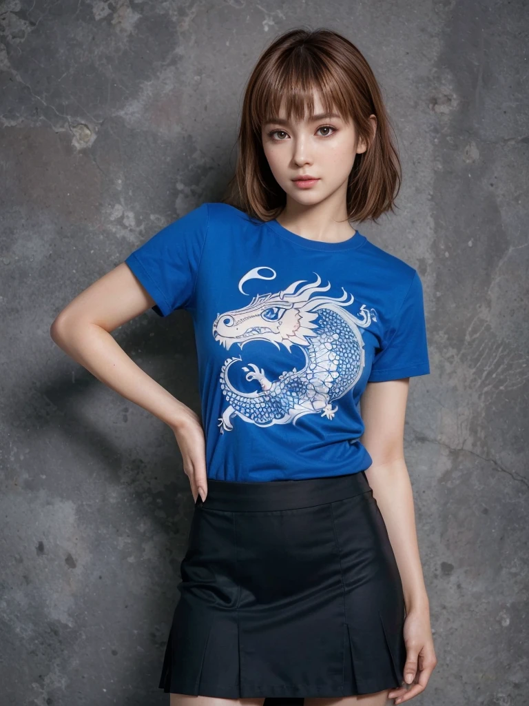 Kasumi, brown eyes, (best quality, ultra-detailed), (realistic:1.37), beautiful and detailed face, ultra-realistic texture, delicate face, delicate body, red lipstick, bright colors. High definition, 8K.