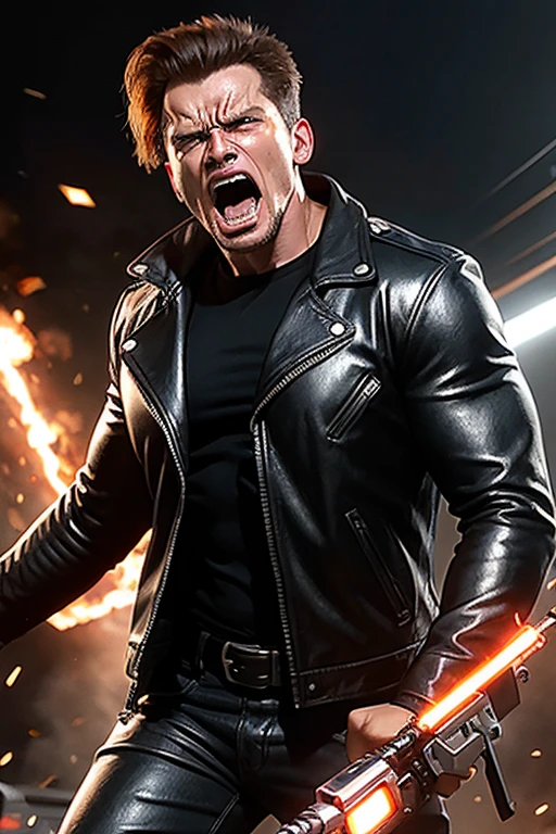 Terminator screaming angrily