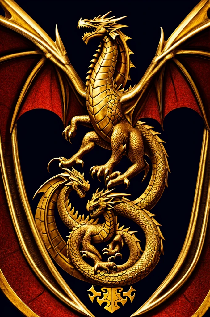 Family crest of dragons named Emberlight