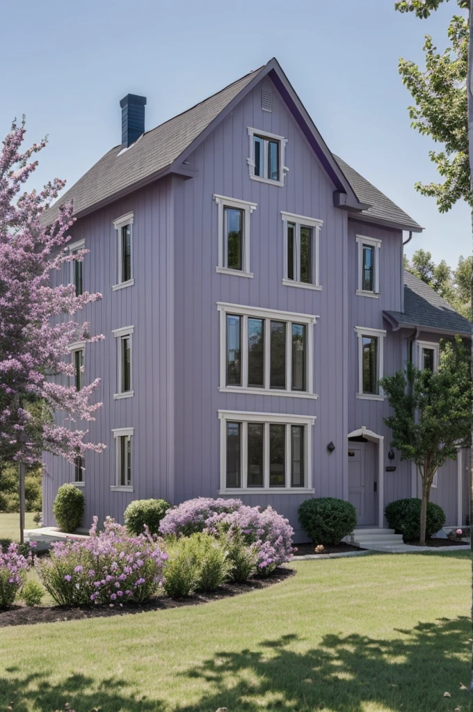 Build me a house with famous gray views and blackberry pie purple walls