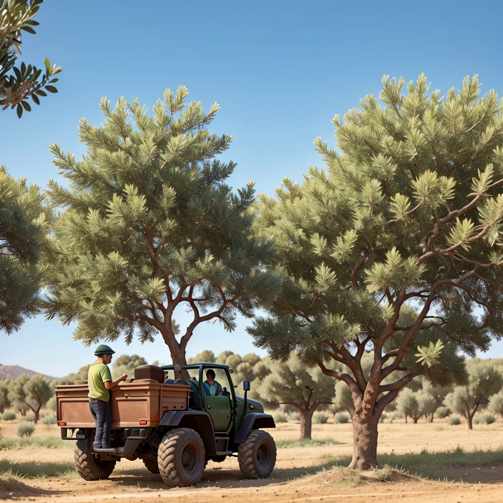 People planting olive trees