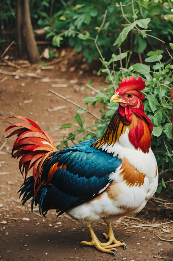 Painted chicken