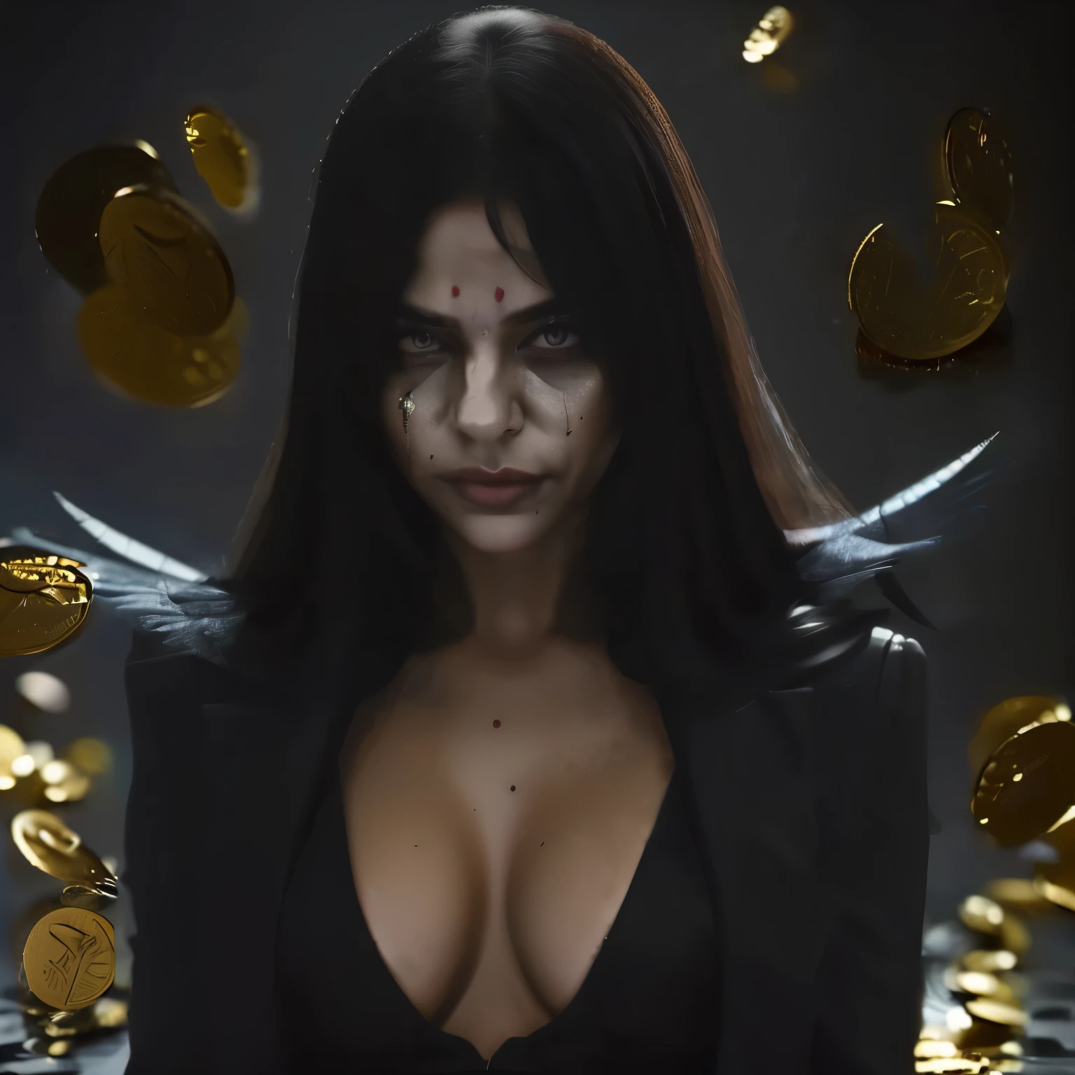 a large pile of falling gold coins, rain of money, beautiful detailed coins, realistic 3d rendering, highly detailed, (best quality,4k,8k,highres,masterpiece:1.2),ultra-detailed,(realistic,photorealistic,photo-realistic:1.37),cinematic lighting,dramatic chiaroscuro,vibrant colors,glowing gold,intricate details