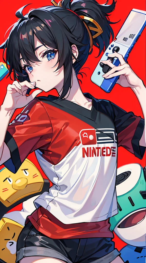 Top Quality, 8K, 4K, High Definition, Detail, (better-quality, 8K, 12), top-quality, Japanes Nintendo controller, T-shirt design,