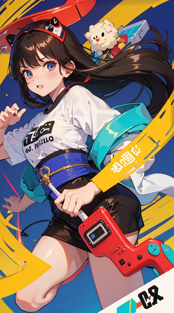 Top Quality, 8K, 4K, High Definition, Detail, (better-quality, 8K, 12), top-quality, Japanes Nintendo controller, T-shirt design, Gameboy,
