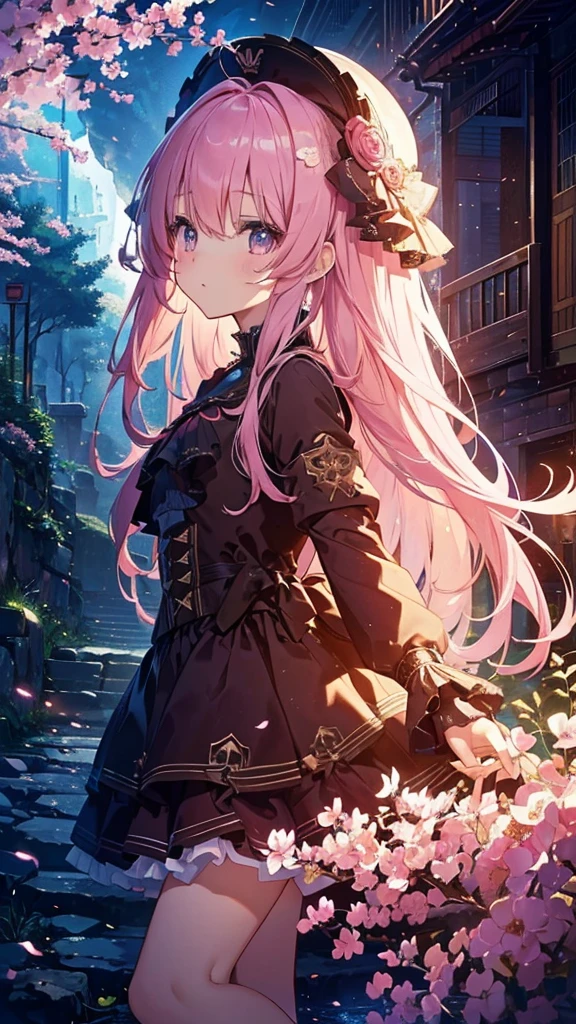 Mine system,Pink Hair, (masterpiece、Highest quality、Highest quality、Beautiful and aesthetic:1.2)、(One Girl:1.3)、(Fractal Art:1.3)、Lolita、So cute