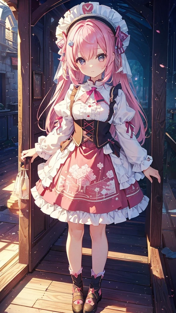Mine system,Pink Hair, (masterpiece、Highest quality、Highest quality、Beautiful and aesthetic:1.2)、(One Girl:1.3)、(Fractal Art:1.3)、ta、So cute