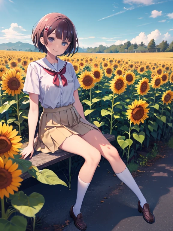 A charming boy in suspenders, with his cute basketball, enjoying a cute spring swim surrounded by beautiful yellow flowers and natural scenery. The illustration is a high-definition illustration in 4K resolution with highly detailed facial features and cartoon-style visuals, (Butterfly Dance)