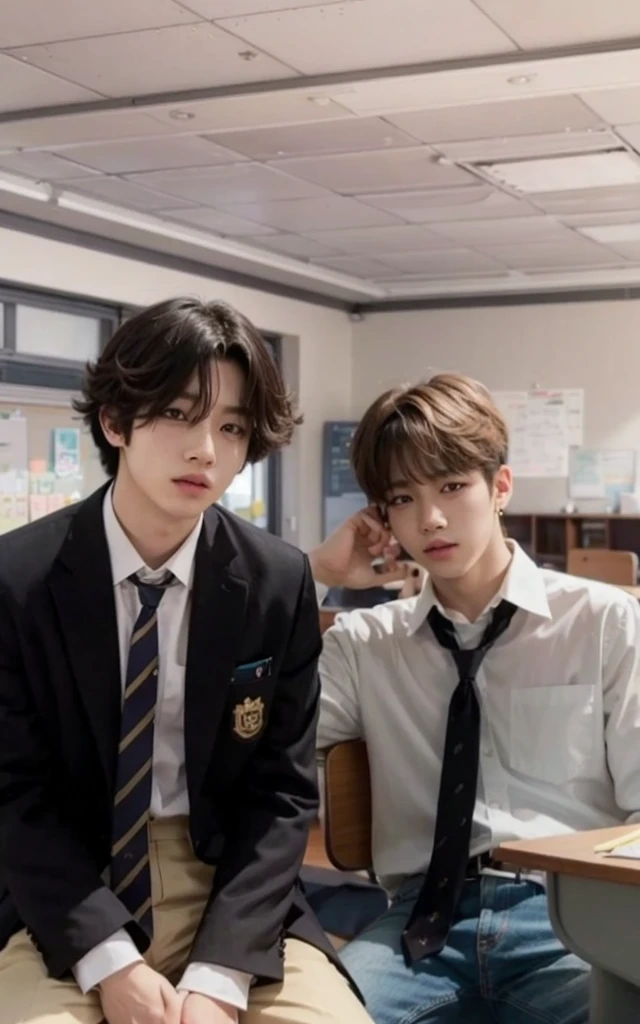 School boys, asian boys, white, jimin, jungkook,students