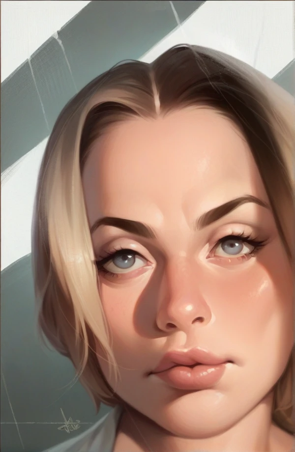 Huge inflated lips 
