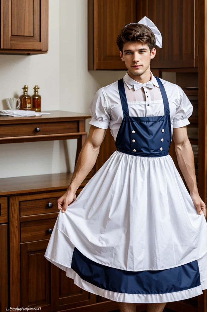 Lukas urkijo dressed as a maid