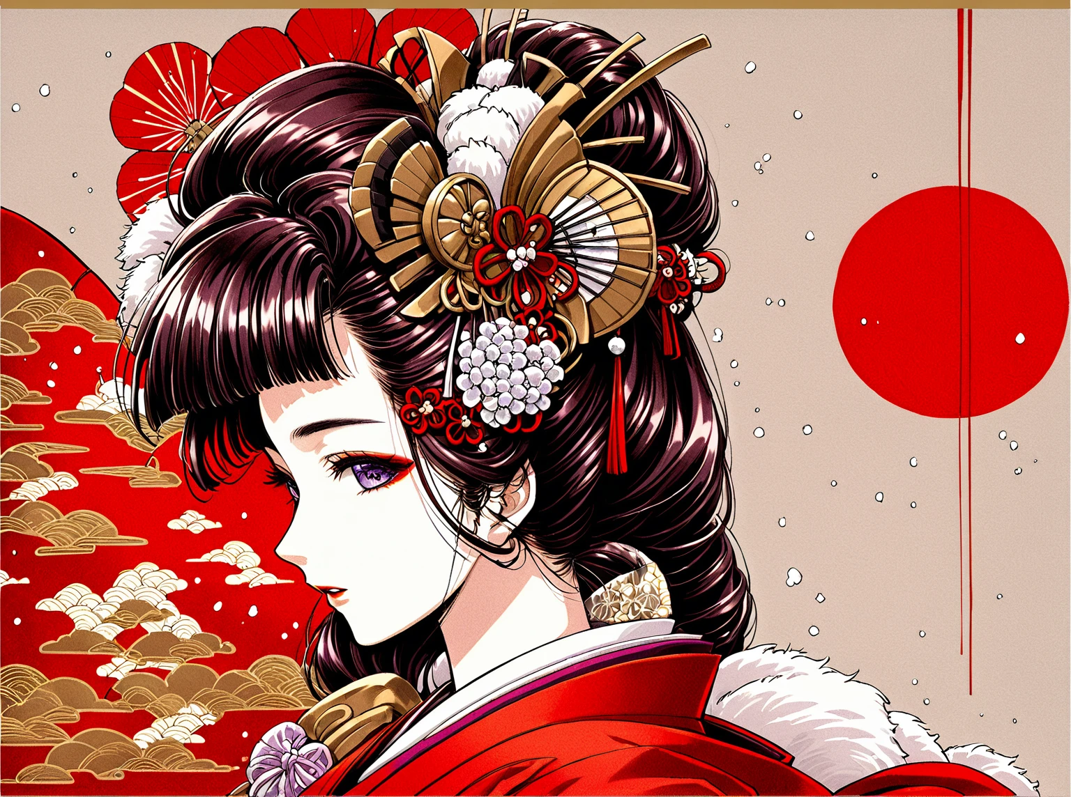 araffe woman in a Red kimono sitting on the floor, japanese geisha, female geisha girl, traditional geisha clothing, beauty geisha, glamorous and sexy geisha, geisha photo portrait, Japanese women, Traditional Japanese, skilled geisha of the japanese, geisha, Japanese Goddess, Red kimono, portrait of geisha, elegant Japanese women