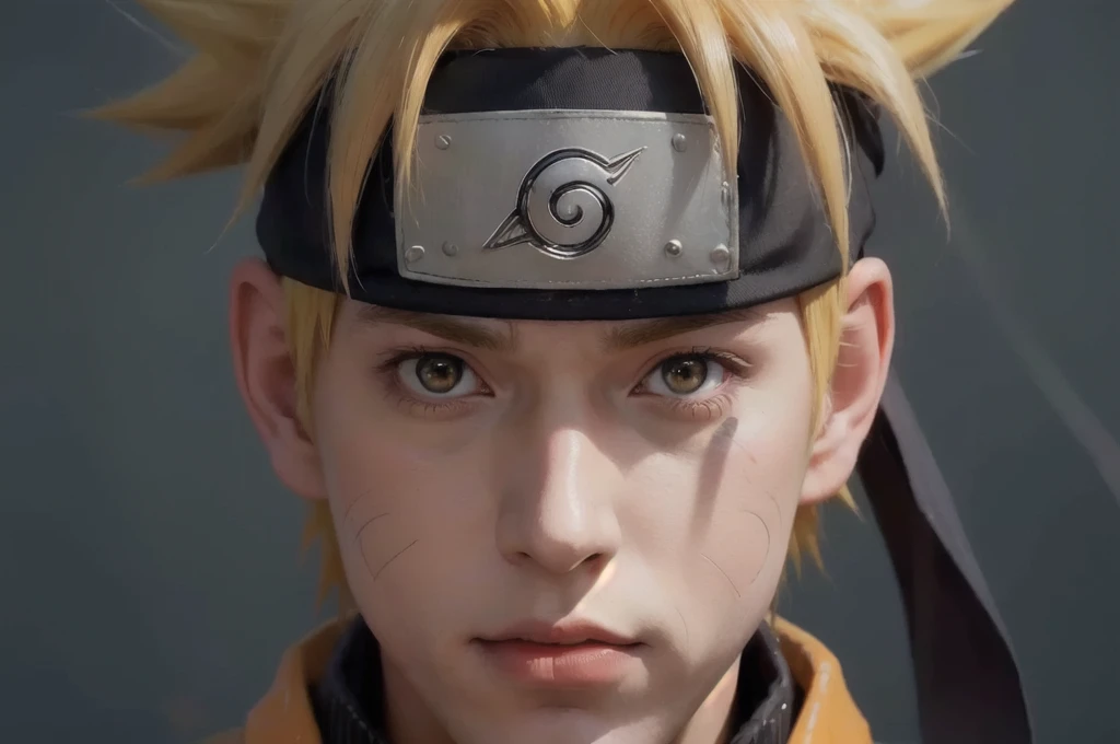 a close up of a with a hat on and a face, naruto uzumaki, from naruto, naruto, joker looks like naruto, naruto artstyle, joker as naruto, uzumaki, naruto from naruto, realistic 4K, realistic, naruto artstyle, naruto uzumaki,